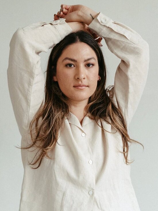 Jimi Collection Tops - The Pym Long Sleeve Shirt // JIMI Collection // XS // Oat 7oz Linen